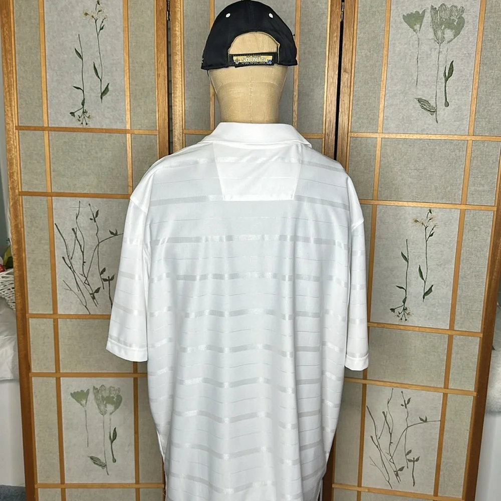 NWT Men's New Orleans Saints Antigua White Tunnel Polo Size XL - Picture 8 of 13